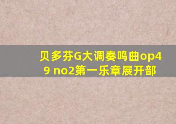 贝多芬G大调奏鸣曲op49 no2第一乐章展开部